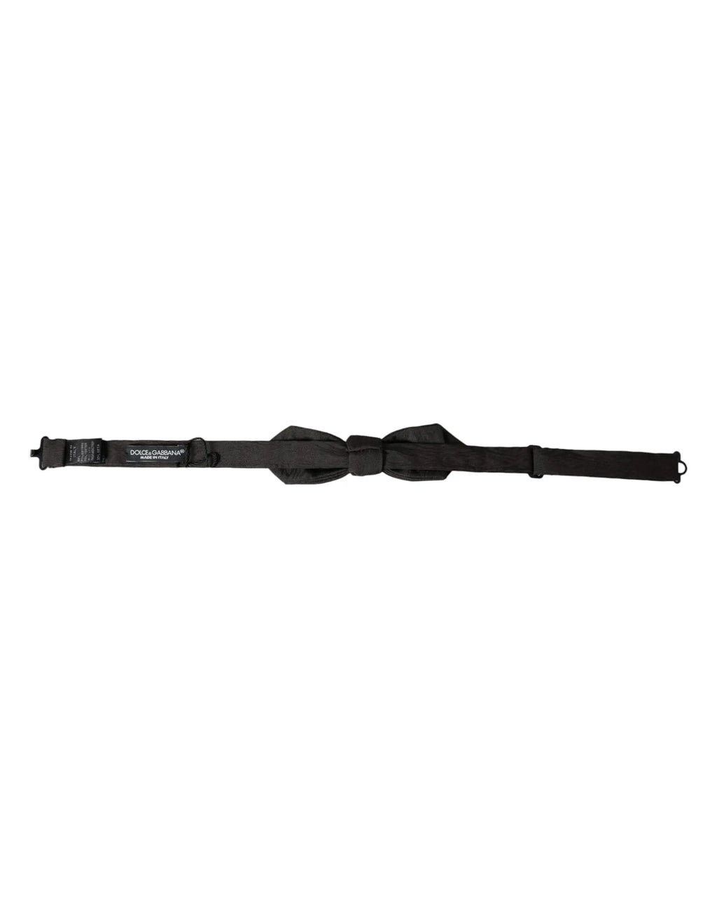 Noeud papillon dolce & gabbana noir en soie avec design minimaliste et sangle ajustable pour homme