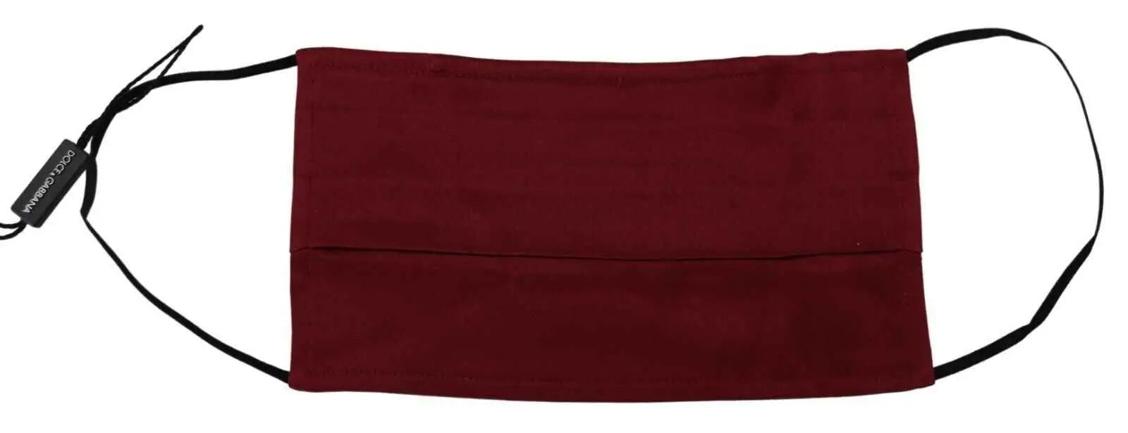 Masque facial en soie plissé marron dolce gabbana avec boucle d oreille élastique réglable noire et petite étiquette