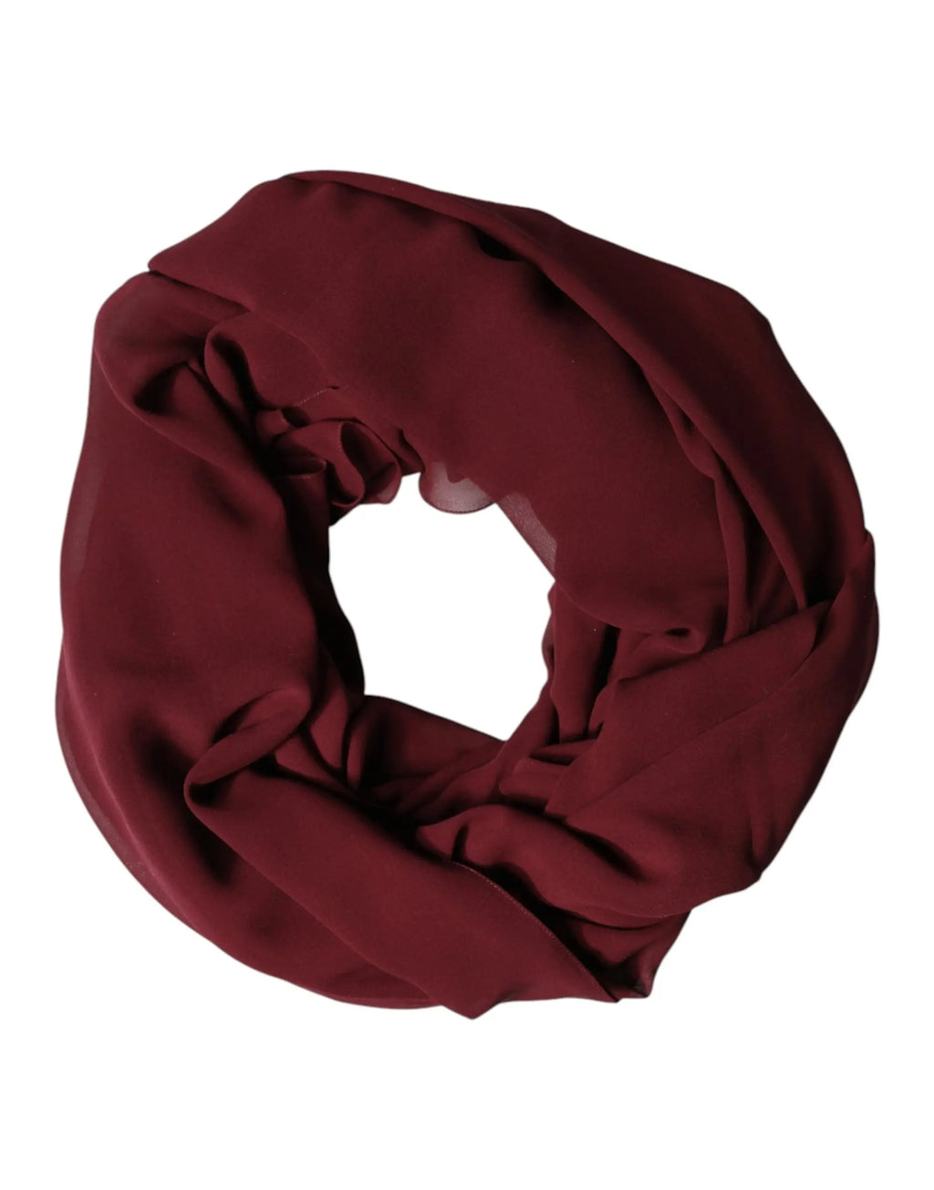 Écharpe infinity douce couleur marron foncé en soie légère dolce & gabbana 200cm x 130cm avec plis subtils
