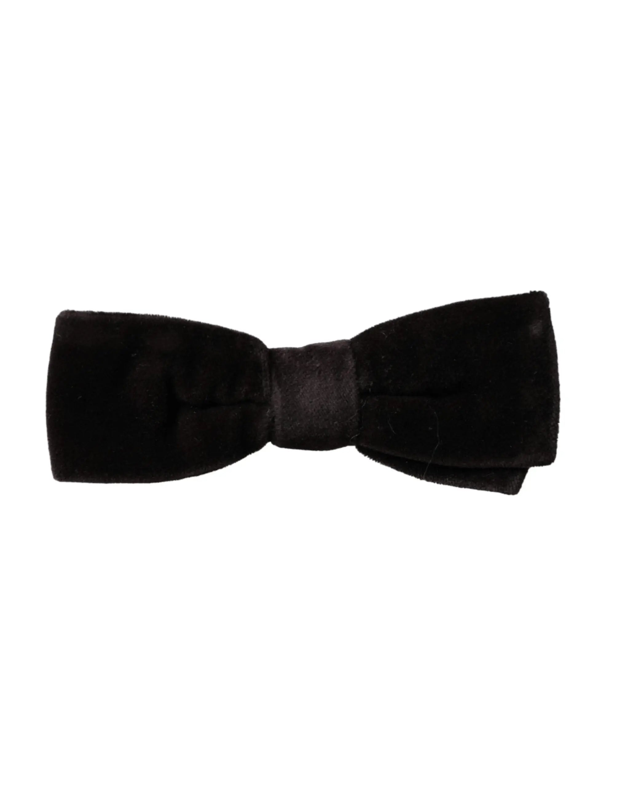 Noeud papillon homme dolce & gabbana en velours noir avec design classique et symétrique ajustable en coton