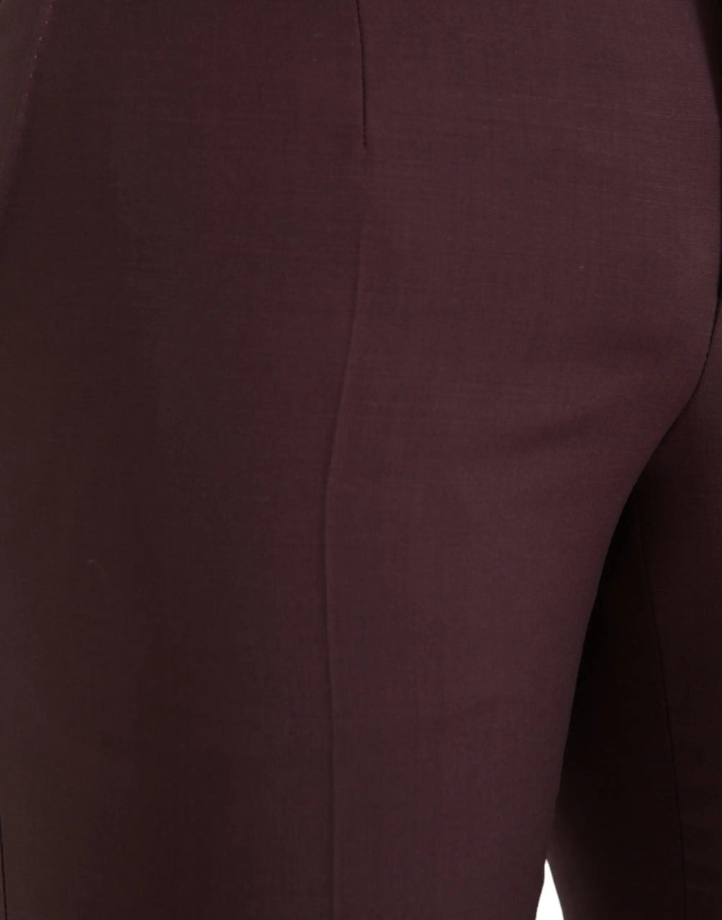 Pantalon homme slim fit en laine bordeaux dolce gabbana avec tissu structuré et coutures verticales discrètes