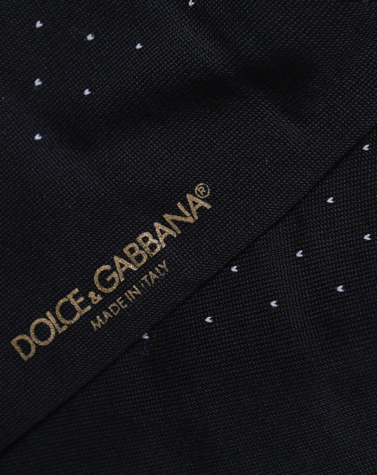 Cravate noire dolce & gabbana en coton à pois blancs subtils pour homme