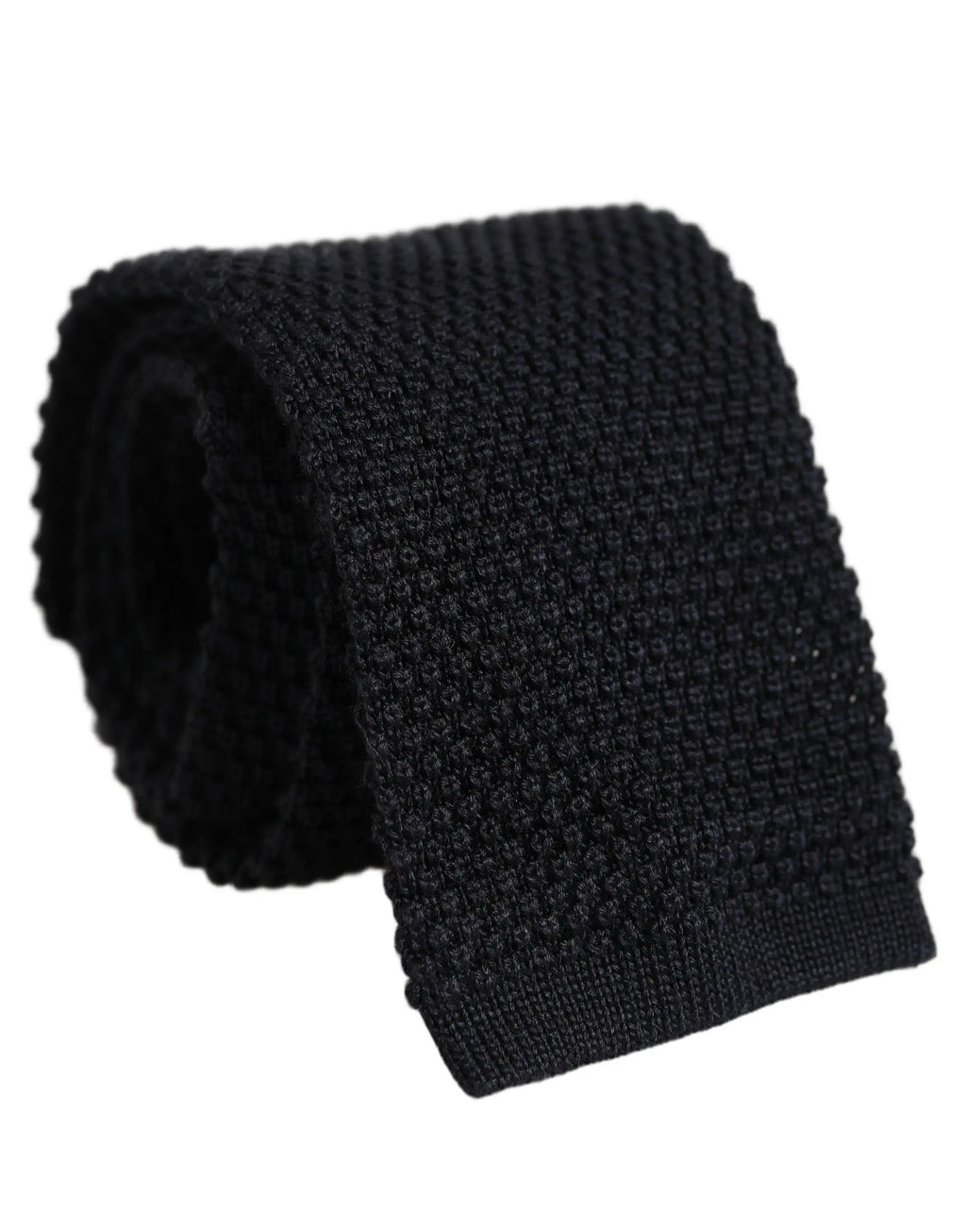 Cravate noire tricotée à motif tissé de dolce & gabbana en soie ajustable pour homme bleu foncé