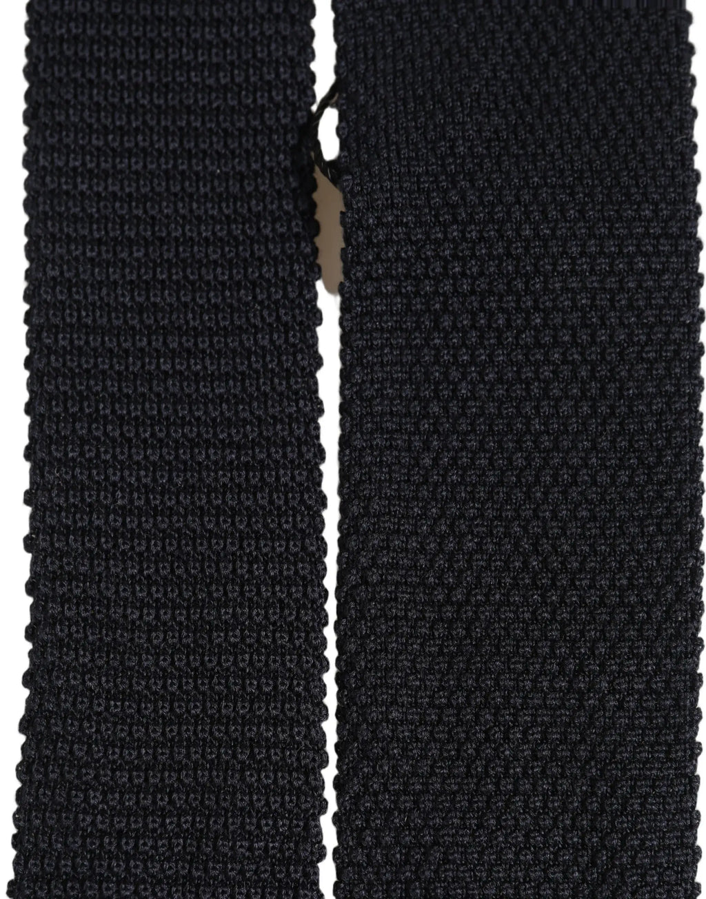 Cravate en tricot noir texturé avec motif tissé subtil dolce gabbana pour homme en soie bleu foncé ajustable
