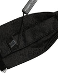 Dolce & gabbana noeud papillon réglable en soie 100 pour cent gris foncé avec motif paisley tissé subtil
