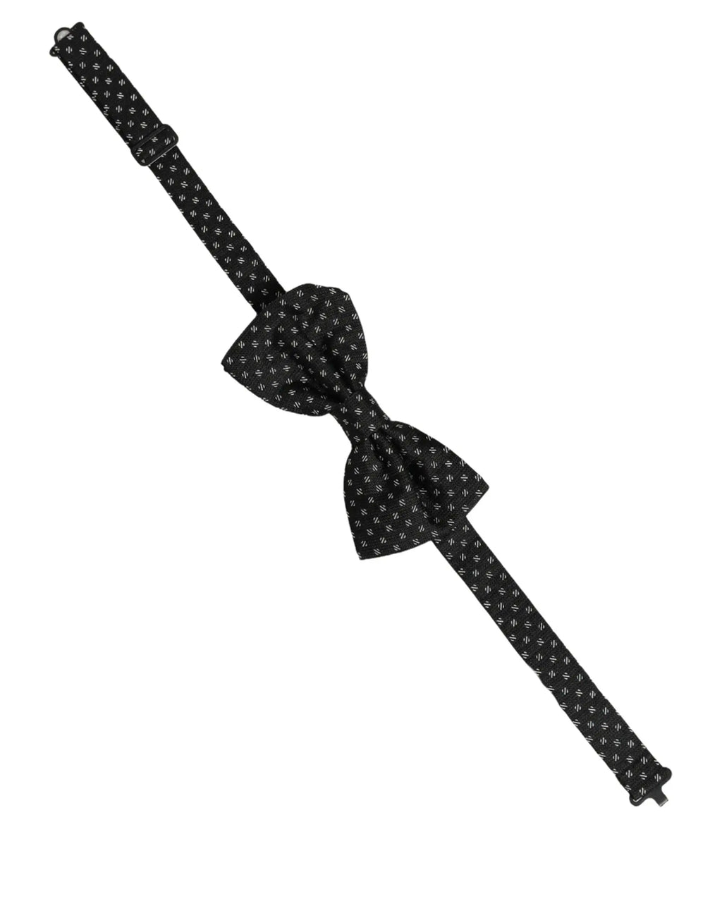 Dolce & gabbana homme nœud papillon gris foncé ajustable avec motif discret de petites croix blanches