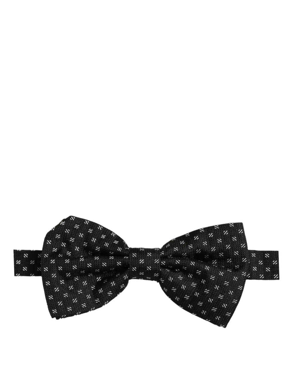 Dolce & gabbana nœud papillon homme gris foncé à motif blanc ajustable avec lignes diagonales subtiles