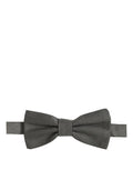 Un nœud papillon homme dolce & gabbana en soie grise charbon avec un motif texturé subtil et ajustable