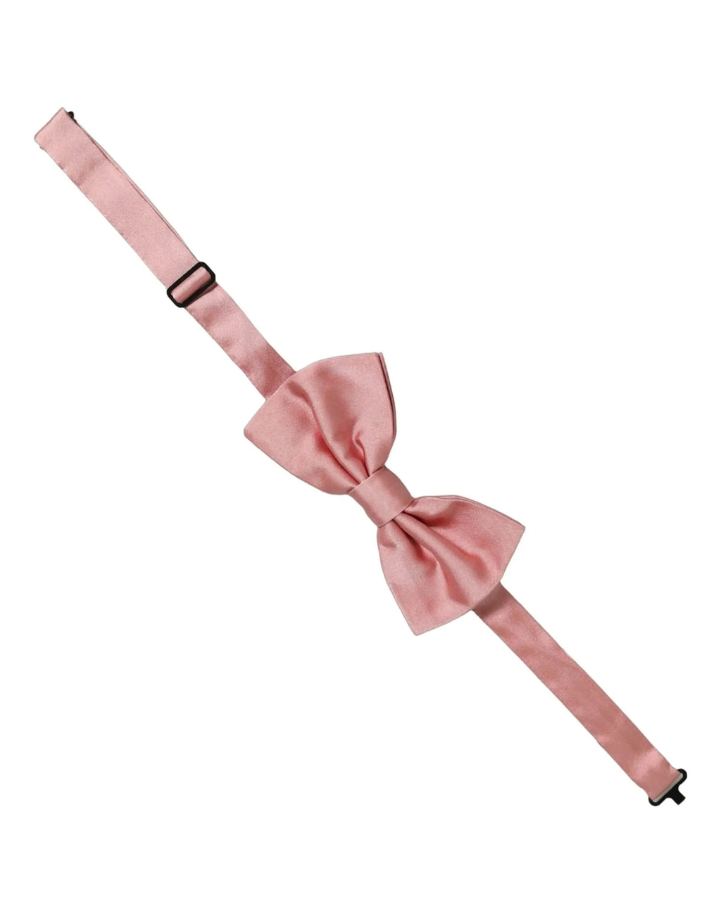 Un nœud papillon dolce & gabbana pour homme en satin rose clair 100% soie ajustable au fini satiné lisse