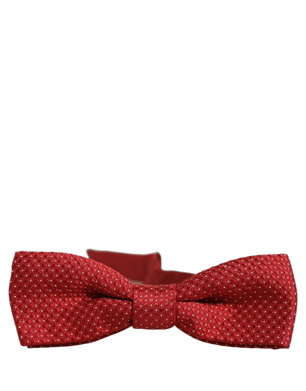 Noeud papillon homme dolce & gabbana rouge en soie à pois blancs réglable en tissu lisse légèrement texturé