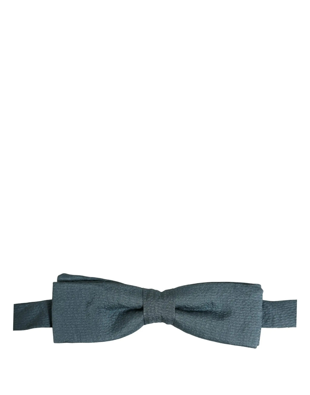 Un nœud papillon réglable dolce & gabbana en soie 100 % gris acier avec un tissage texturé subtil