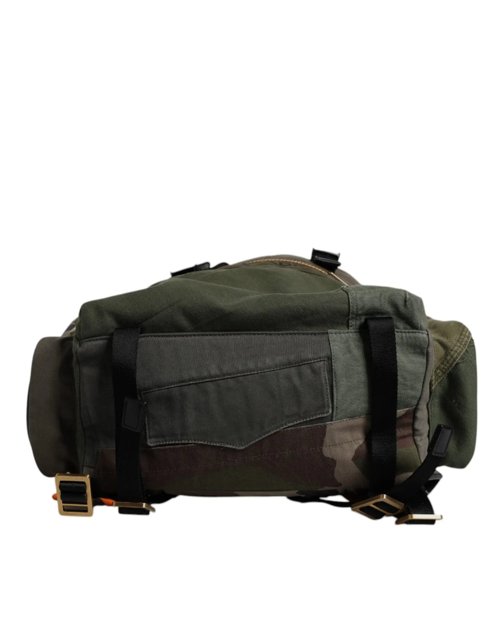 Sac de voyage dolce & gabbana en toile olive verte avec sangles noires et boucles couleur laiton