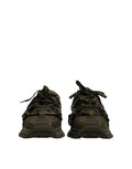 Baskets dolce & gabbana space low top vert olive avec lacets noirs et détails de marque noirs