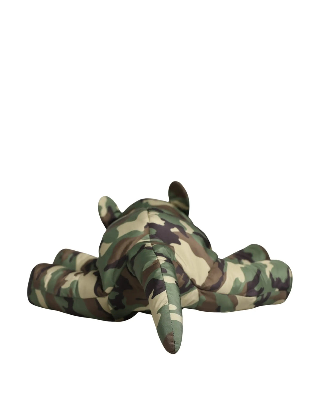 Jouet en peluche rhinocéros motif camouflage vert marron beige sac ceinture silhouette animal multicolore dolce gabbana