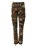 Pantalon cargo multicolore camouflage dolce & gabbana avec motif militaire classique en tons marron vert et noir