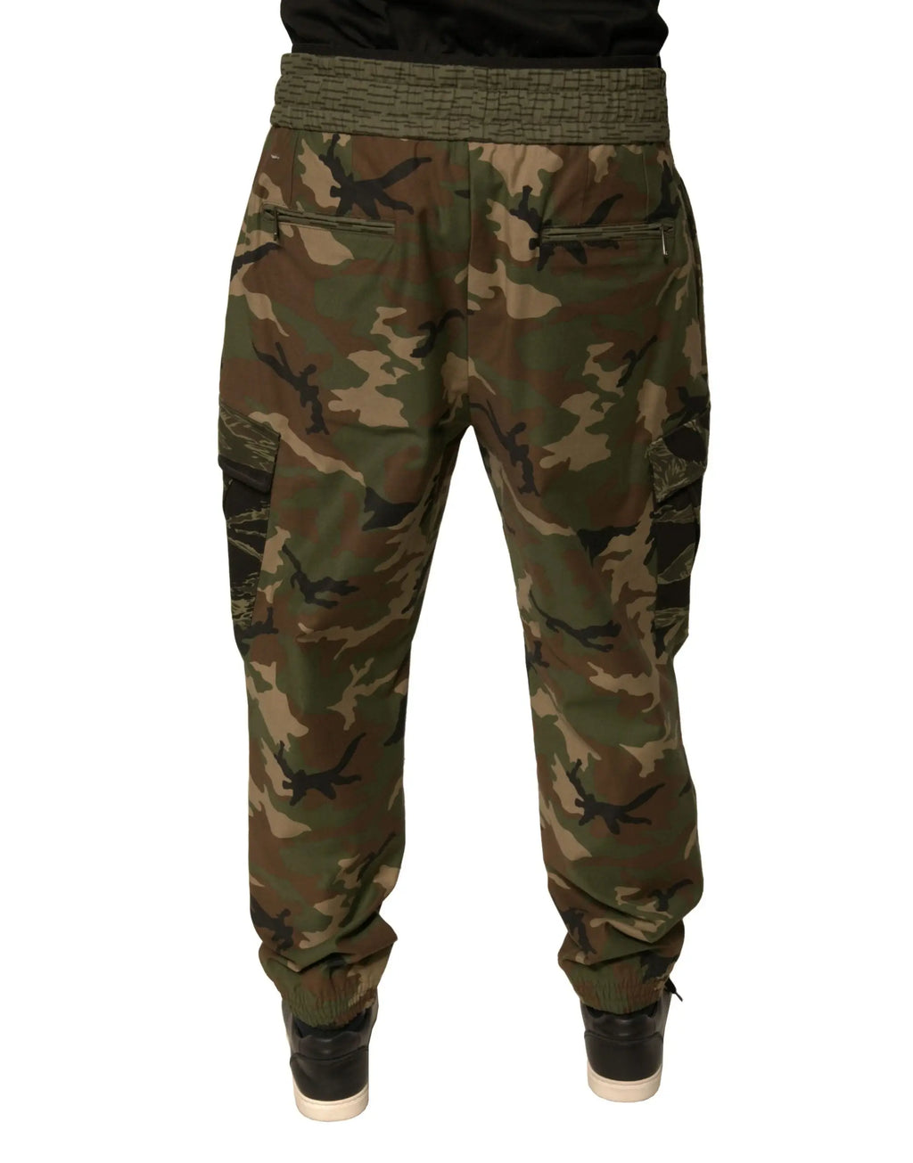 Pantalon cargo camouflage multicolore dolce & gabbana avec motifs verts marrons et noirs en tissu décontracté