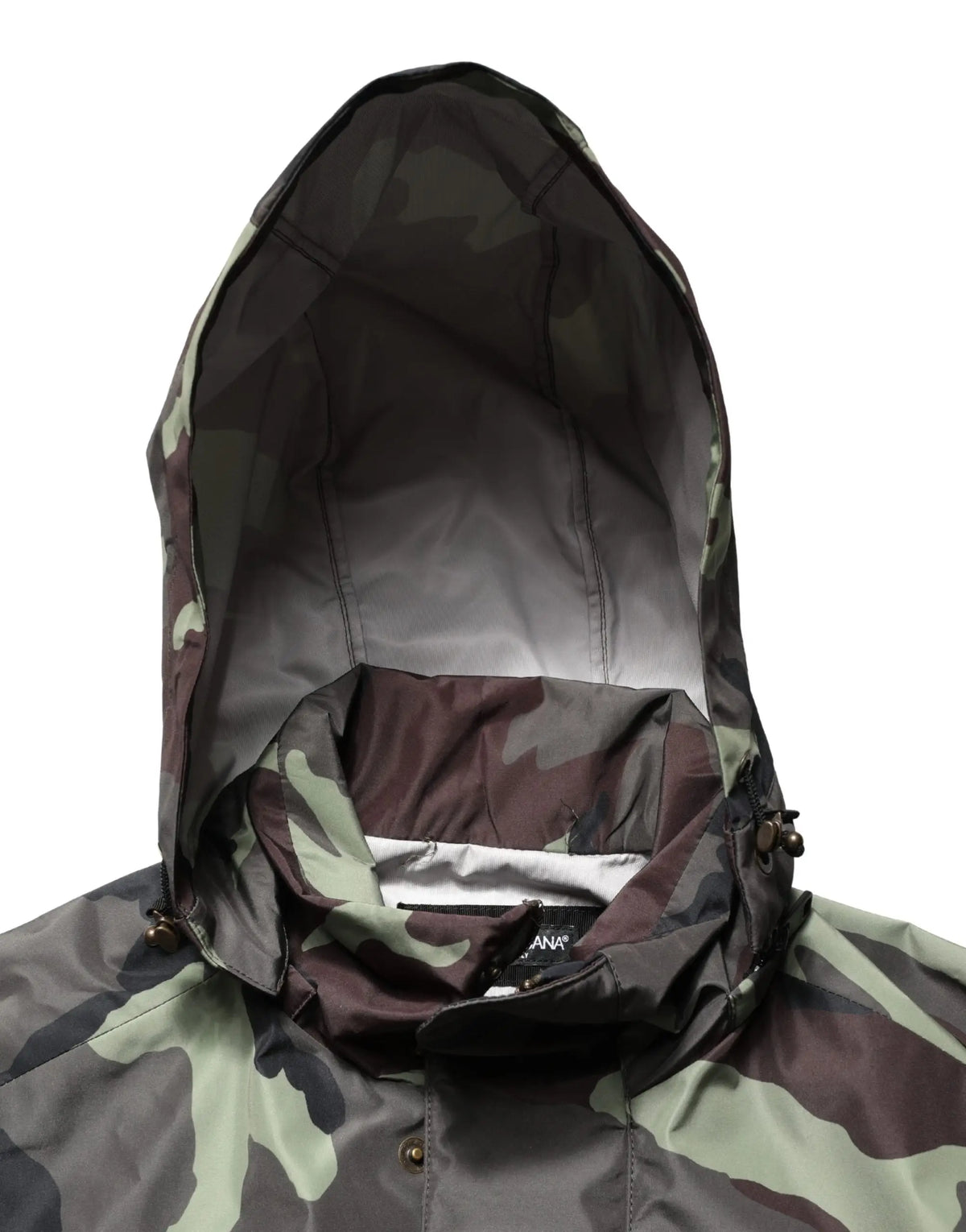 Veste à capuche bomber dolce & gabbana camouflage multicolore vert foncé marron et noir en tissu technique