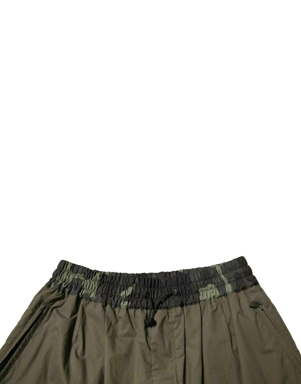 Pantalon cargo olive en nylon dolce gabbana avec taille à cordon et ourlet élastique camouflage multicolore