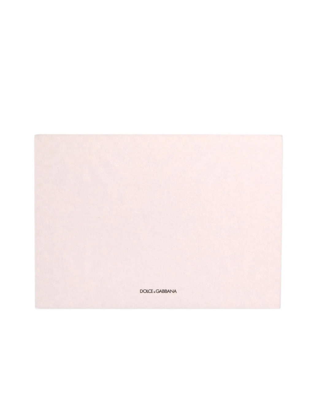 Boîte rectangulaire rose minimaliste avec logo dolce & gabbana noir au centre pour porte-cartes multicolore Carretto Siciliano