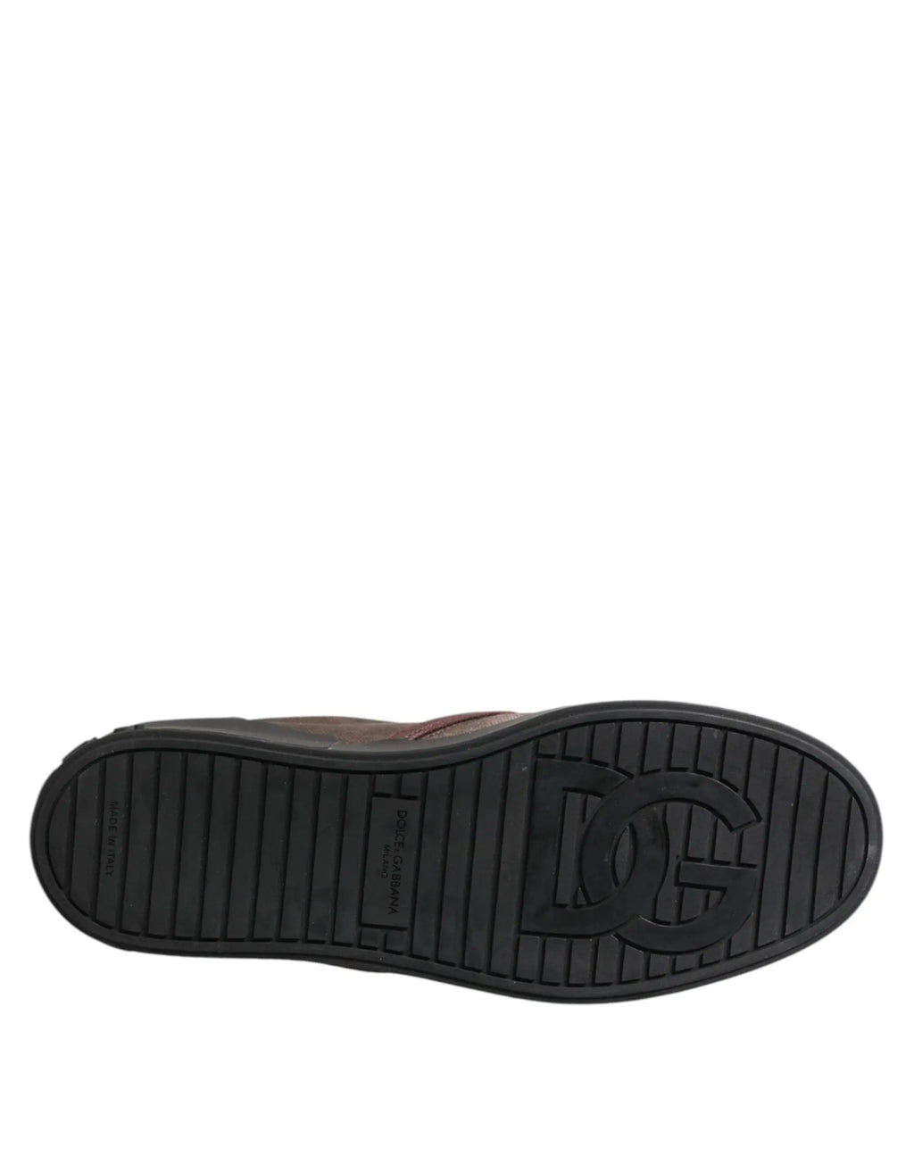 Semelle extérieure noire en caoutchouc avec logo dg embossé et motif antidérapant pour sneakers homme dolce & gabbana