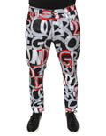 Jean skinny en coton dolce & gabbana avec lettrage graffiti multicolore noir blanc et rouge