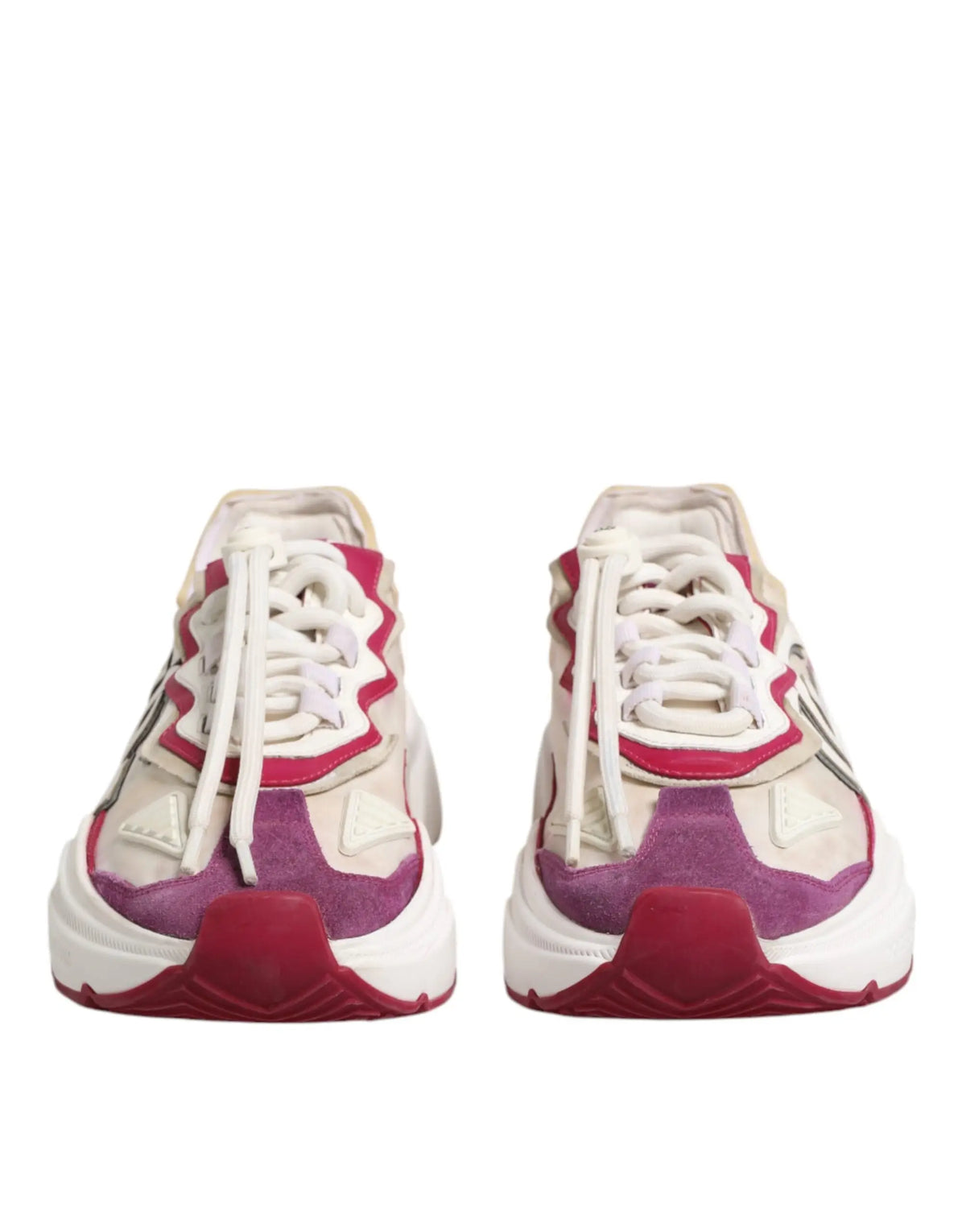 Baskets basses dolce & gabbana daymaster multicolores blanc et violet avec accents rouges et semelle épaisse