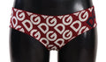 Bas de bikini dolce gabbana multicolore avec motif logo dg rouge et blanc vue arrière