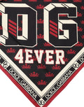 Dolce & gabbana multicolor dgroys square foulard 50cm x 49.5cm en bandana noir et rouge avec logo 3d et bord blanc contraste