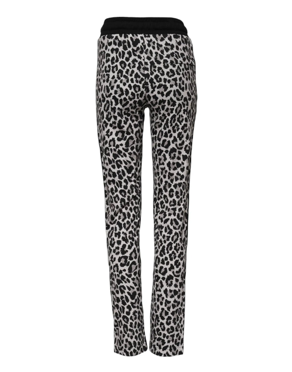 Dolce & Gabbana jogger pants noir et blanc à imprimé léopard avec taille élastique noire multicolore