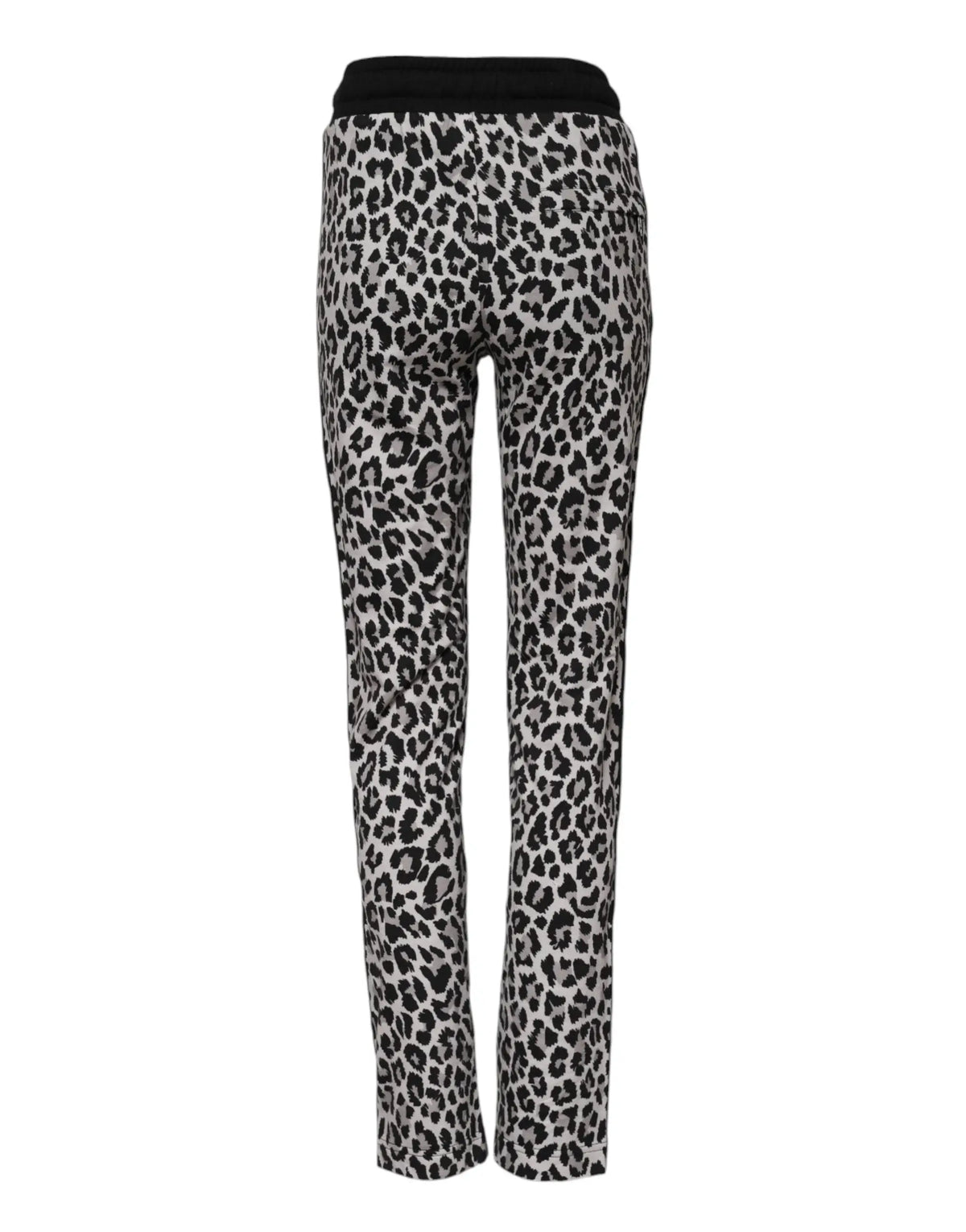 Dolce & Gabbana jogger pants noir et blanc à imprimé léopard avec taille élastique noire multicolore