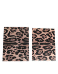 Dolce & Gabbana porte-cartes papier enveloppe motif léopard multicolore en cuir beige et noir