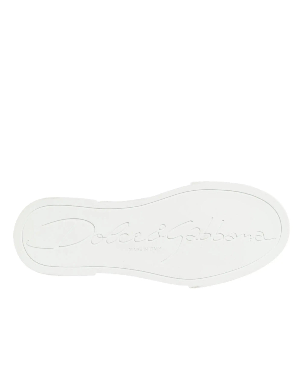 Semelle blanche en caoutchouc avec logo embossé dolce & gabbana sur baskets multicolores patchwork basses