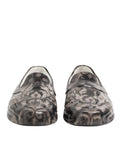 Dolce & gabbana multicolor rubber low top sneakers with transparent black and gray patterned glossy molded design