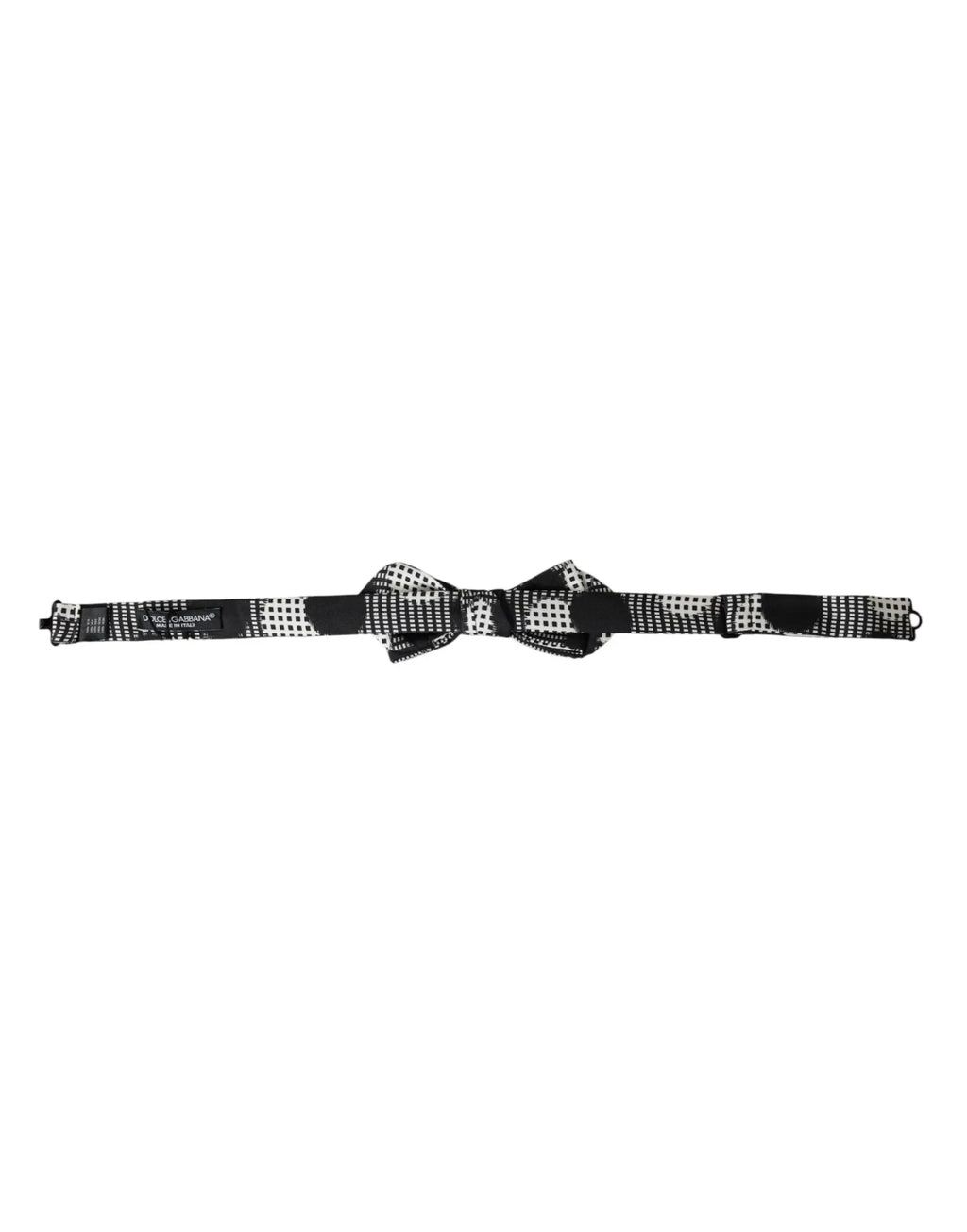 Dolce & gabbana papillon homme en soie multicolore noir et blanc à pois géométrique ajustable