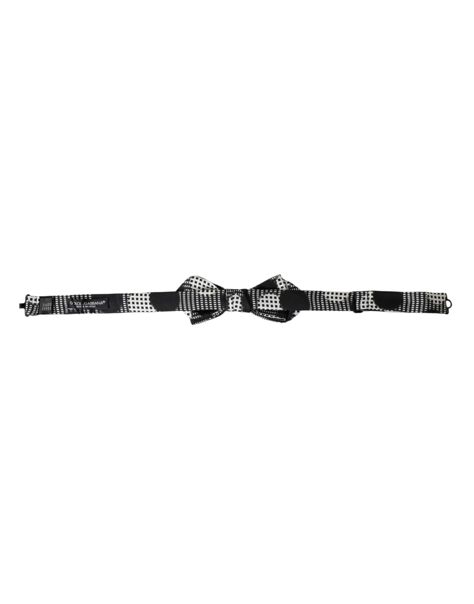 Dolce & gabbana papillon homme en soie multicolore noir et blanc à pois géométrique ajustable