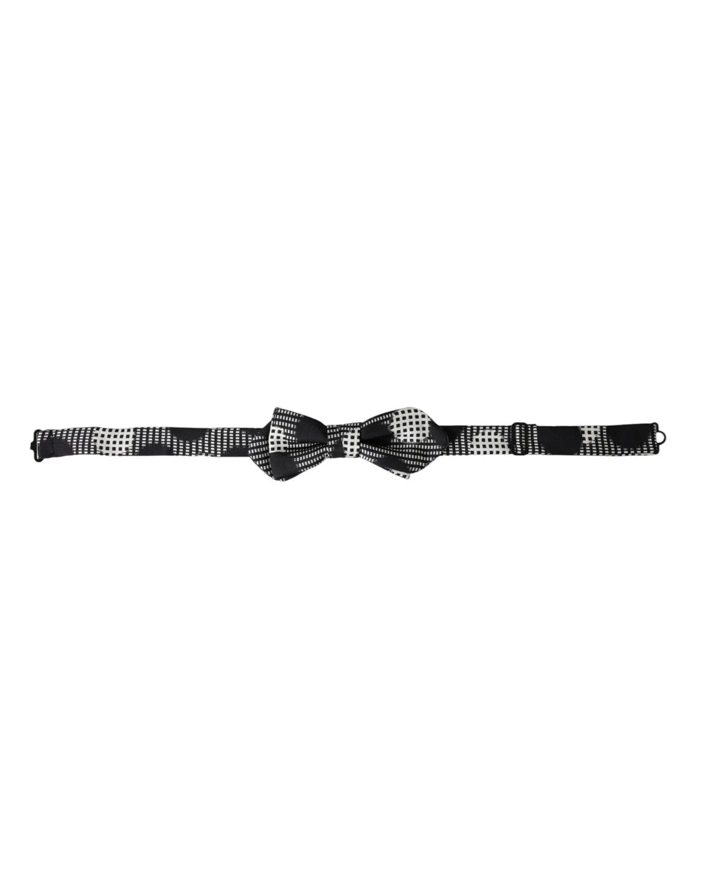 Noeud papillon homme dolce & gabbana en soie multicolore noir et blanc à pois géométriques réglable