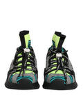 Baskets homme multicolores dolce & gabbana sorrento en maille noire et vert néon avec logo audacieux sur la tige