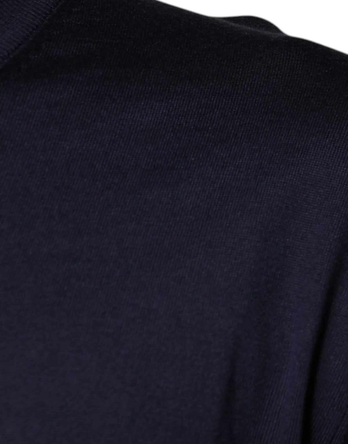 Pull en maille dolce & gabbana bleu marine en soie avec col en v et texture côtelée lisse