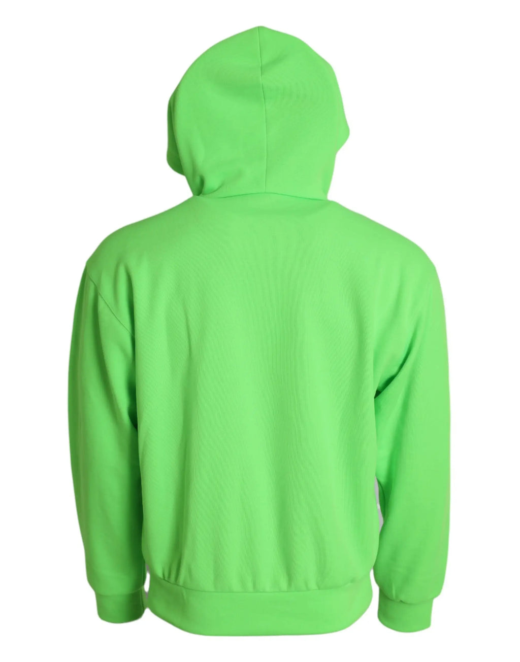 Sweat à capuche zippé intégral vert lime neon dolce & gabbana en tissu doux et lisse au design classique