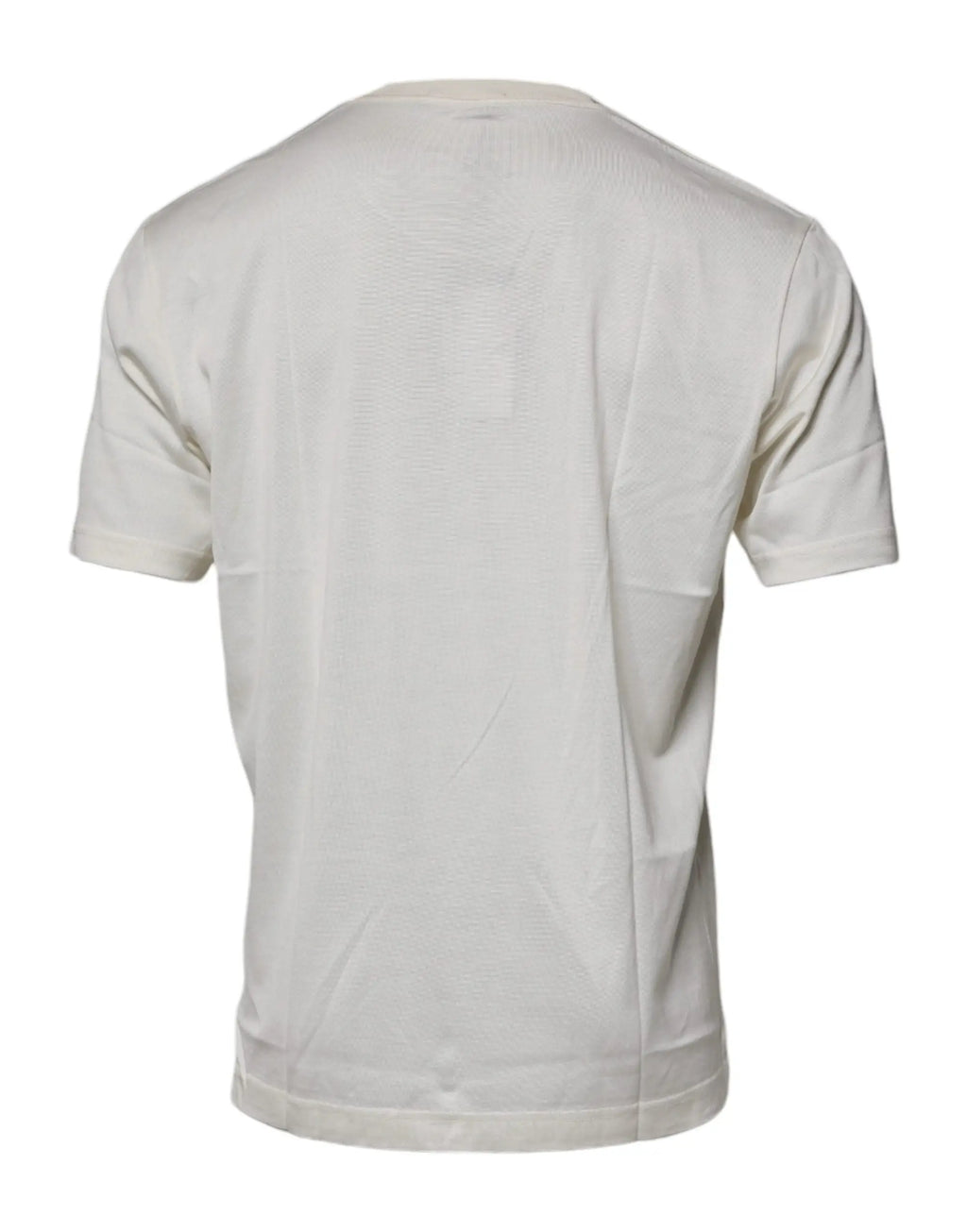 Dolce & gabbana t-shirt à manches courtes col rond écru avec tissage texturé subtil en tissu léger