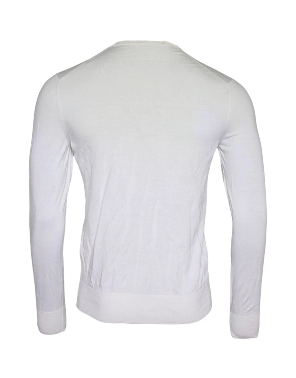 Dolce & gabbana pull en laine blanc cassé pour homme col roulé manches longues avec poignets côtelés