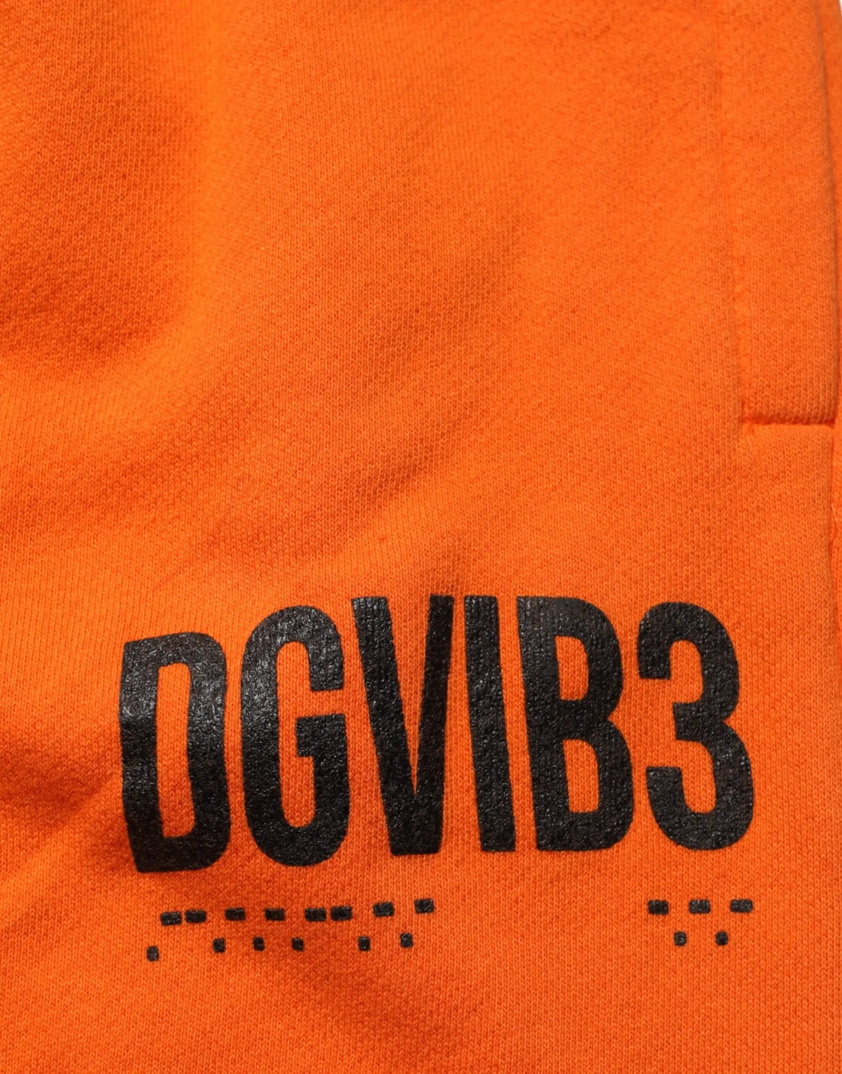 T-shirt en coton orange bright avec logo dg vib3 noir et points braille sous le logo par dolce & gabbana
