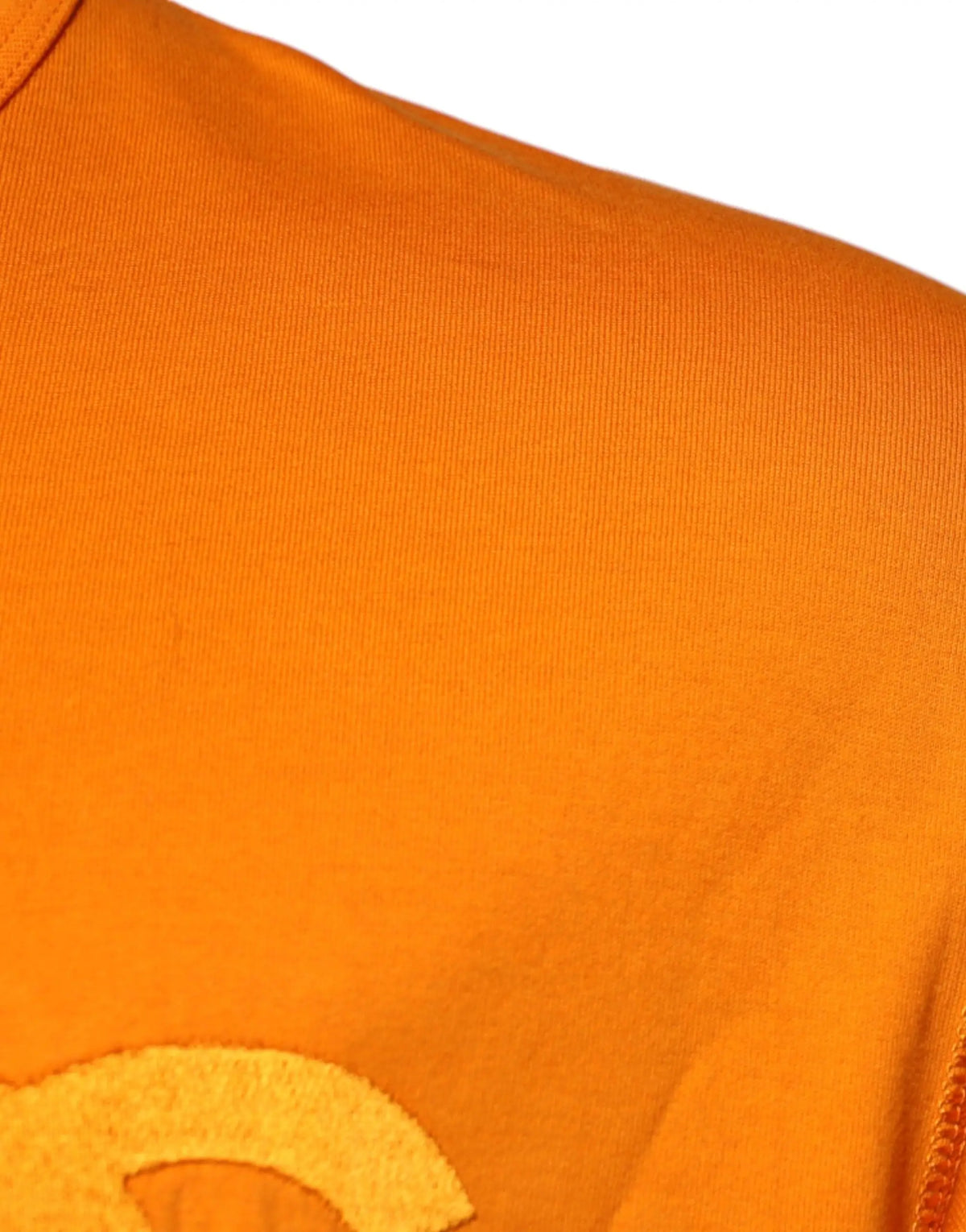 T-shirt en coton orange dolce & gabbana avec logo jaune texturé subtil et col rond
