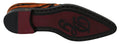 Dolce & gabbana orange pony hair brogue formal shoes with bold orange and black tiger stripe upper and red embossed insole
