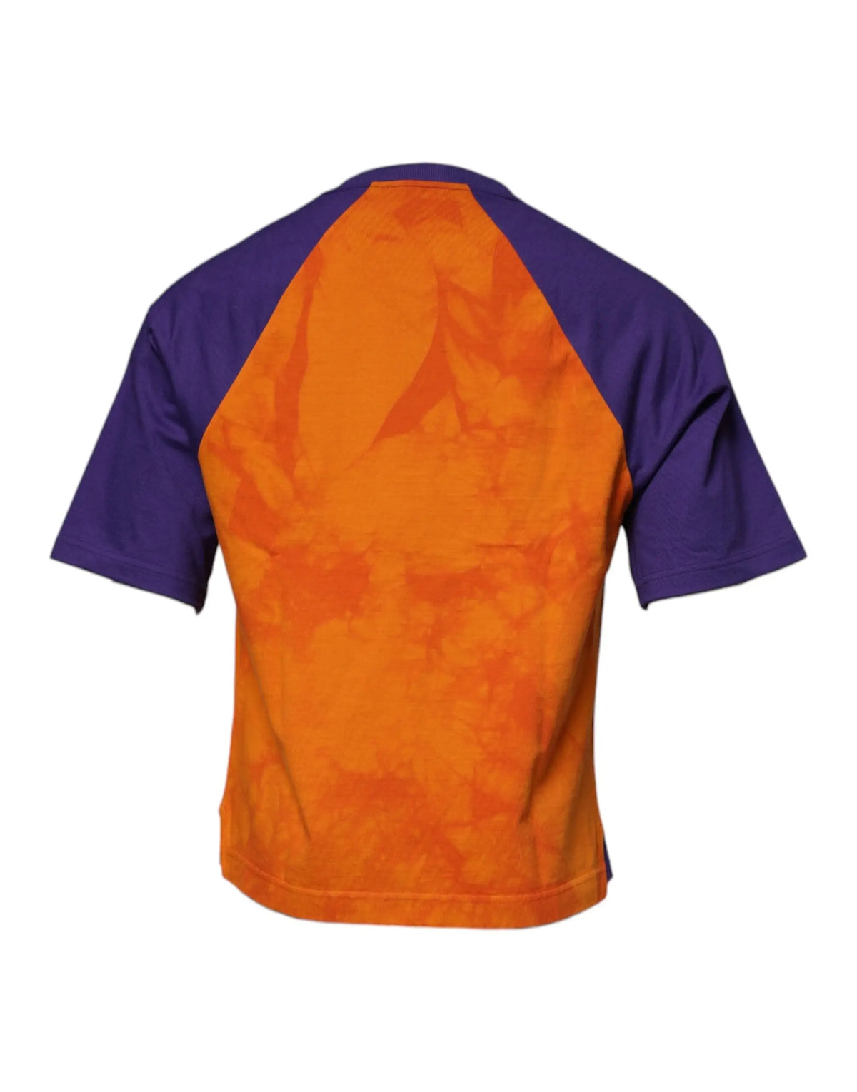 Top court à manches raglan orange et violet avec motif tie and dye dolce et gabbana pour un style graphique