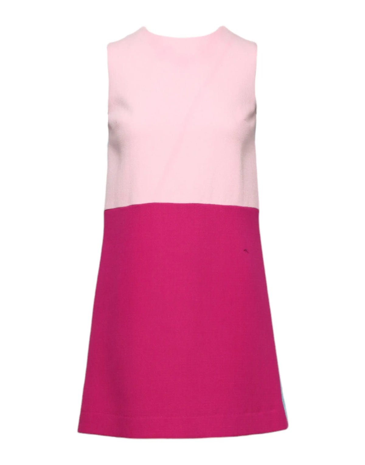 Robe courte sans manches en laine deux tons rose doux et magenta vibrant de dolce & gabbana