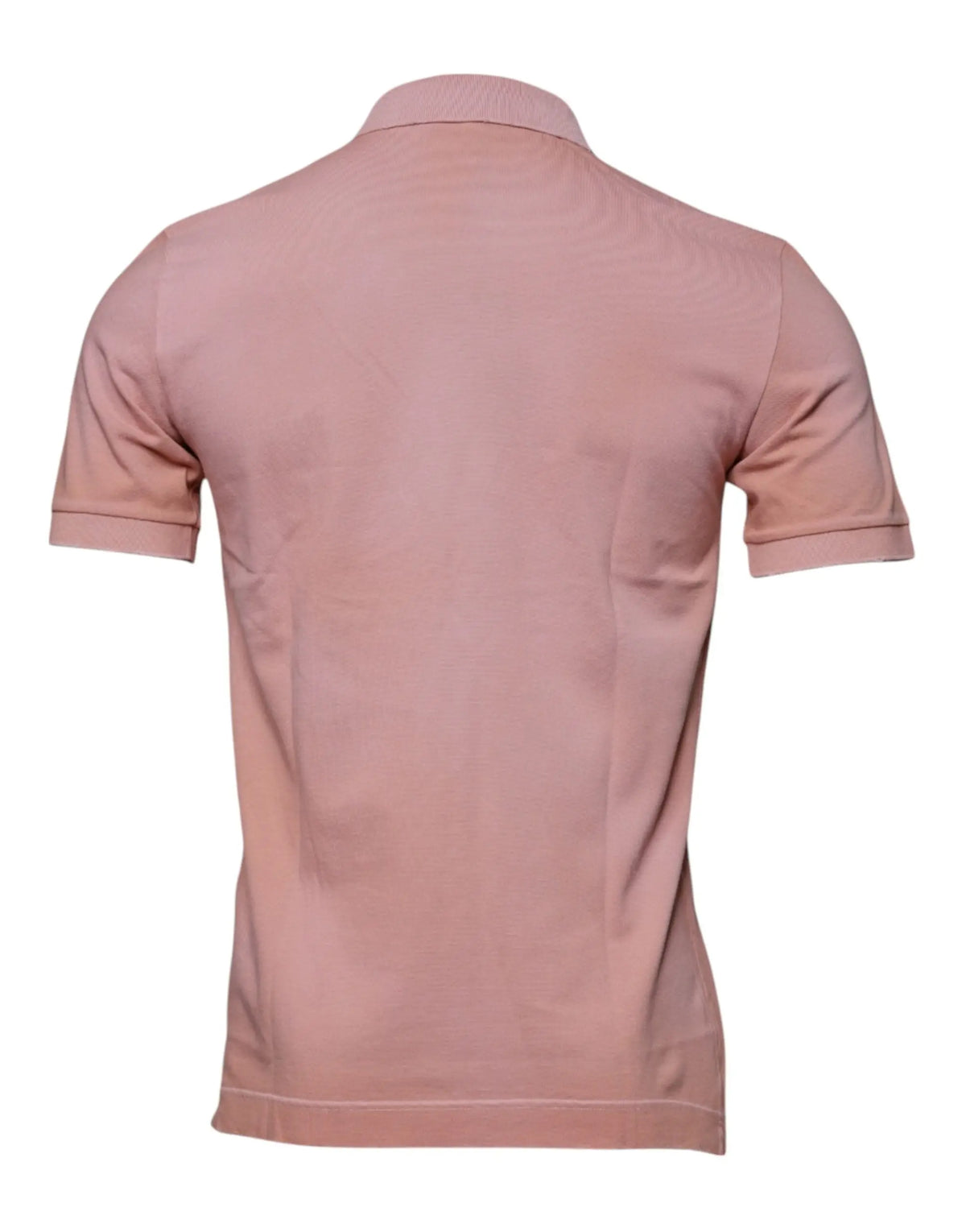 Polo à manches courtes doux rose poudré dolce & gabbana avec col classique et manches pliées soigneusement