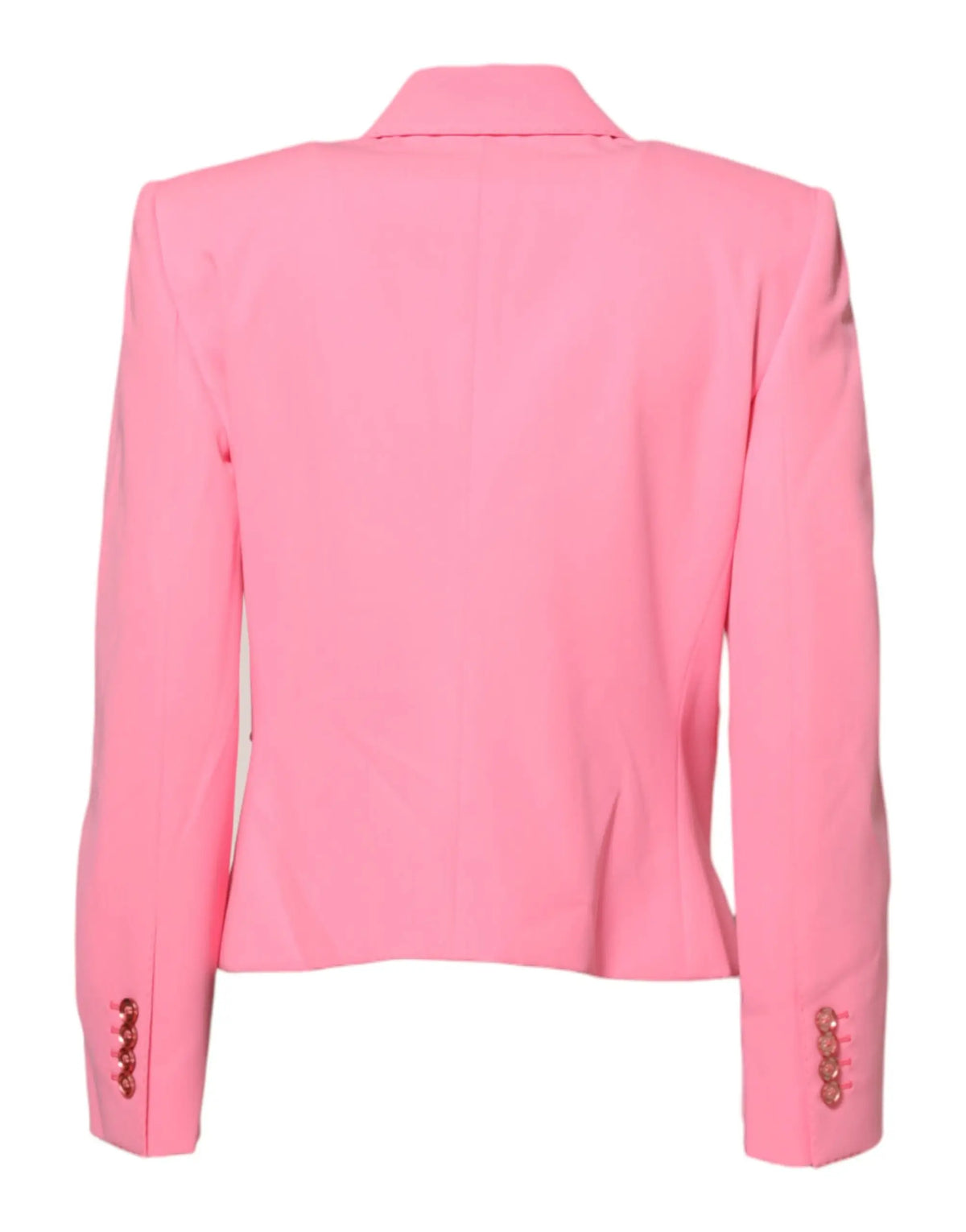 Veste femme dolce & gabbana rose vif à coupe ajustée avec col classique et poignets à quatre boutons