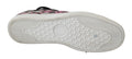 Dolce & gabbana baskets roses en cuir à imprimé léopard avec semelle en caoutchouc blanche et détails adidas stan smith