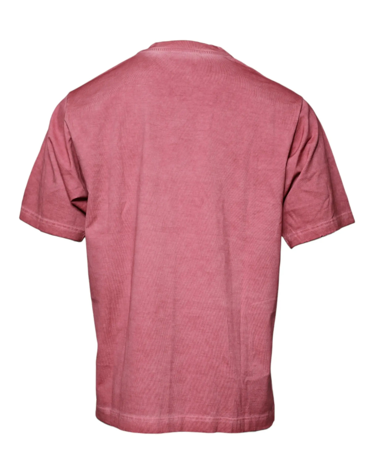 T-shirt dolce & gabbana en coton rose poudré avec imprimé logo et col rond simple à coupe décontractée